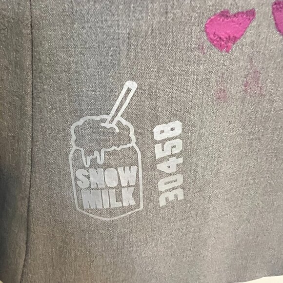 Snowmilk Streetwear Gray Women's Blazer Painted w/Original Snowmilk Design - Picture 3 of 8